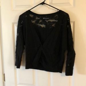Black lace cardigan